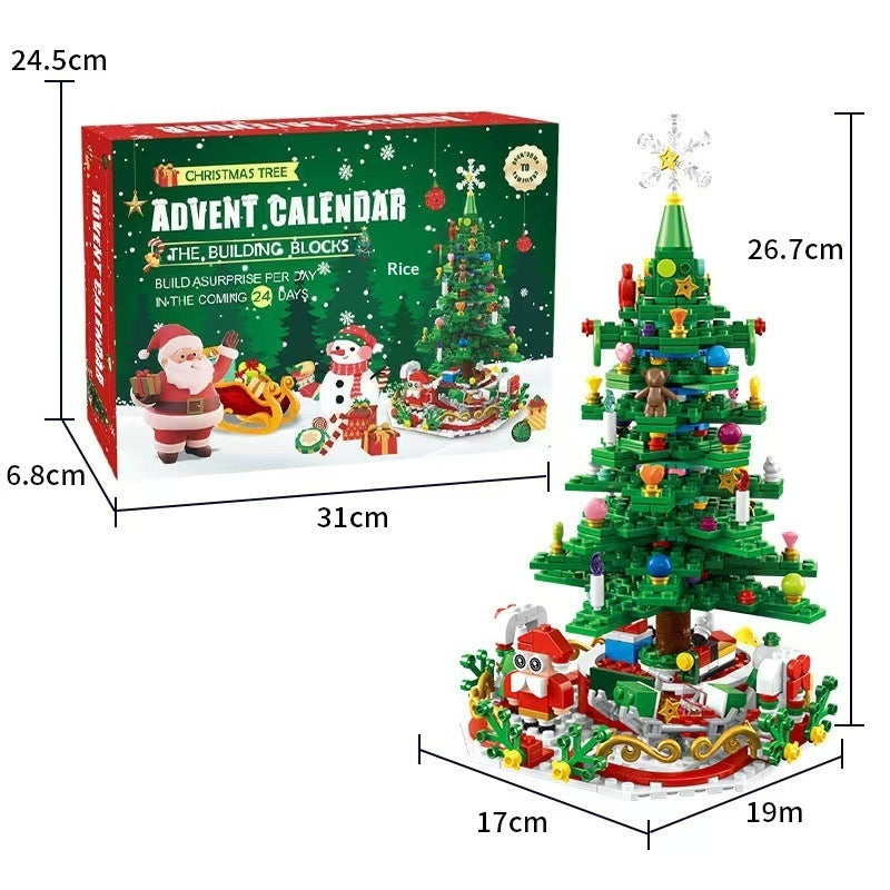 Calendario de Adviento Árbol de Navidad – Bloques de Construcción 24 Días