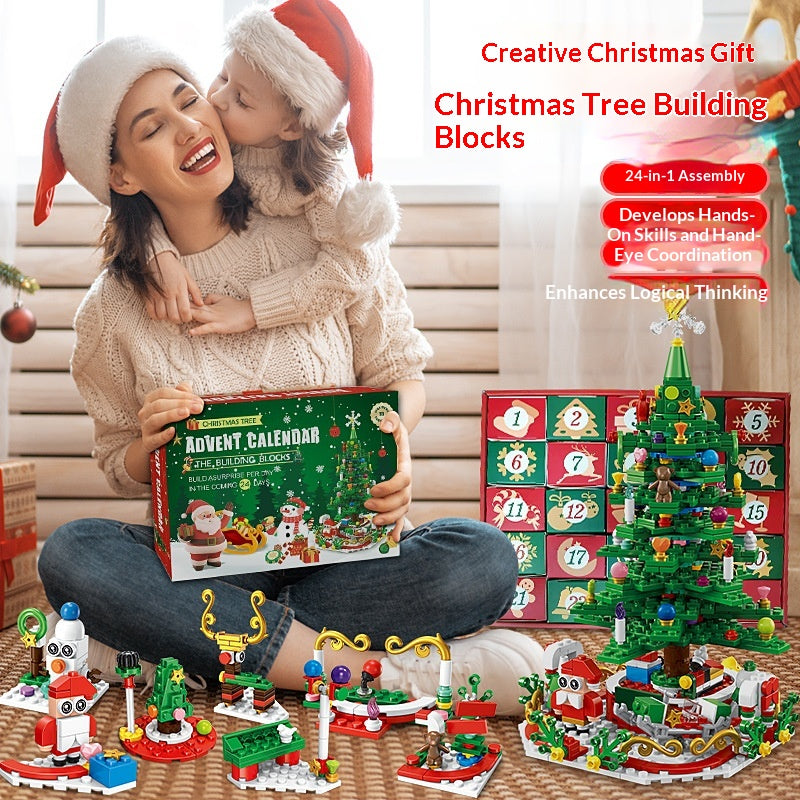 Calendario de Adviento Árbol de Navidad – Bloques de Construcción 24 Días