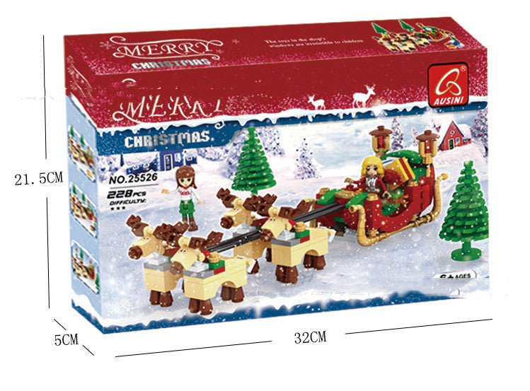 Trineo de Papá Noel con Renos – Set de Bloques de Construcción