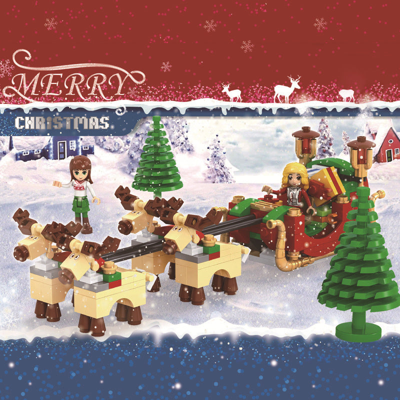 Trineo de Papá Noel con Renos – Set de Bloques de Construcción