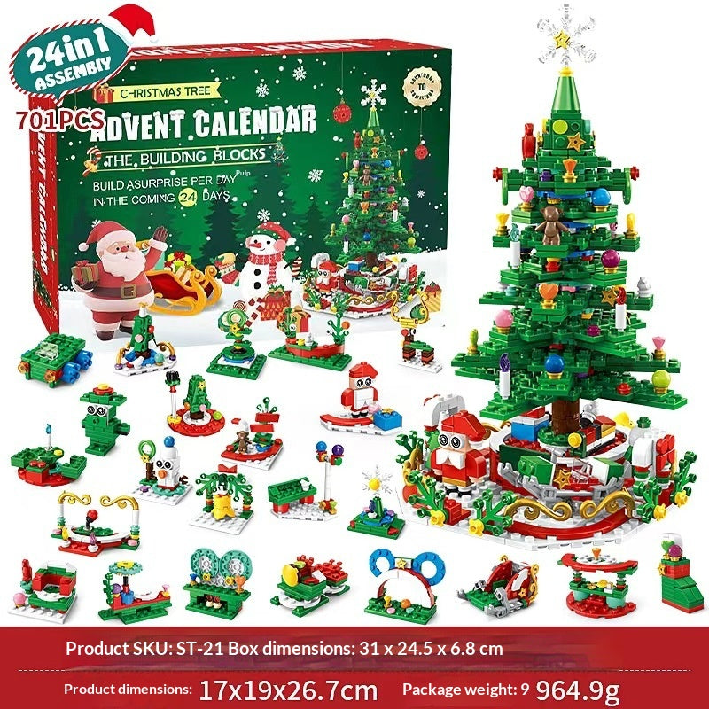 Calendario de Adviento Árbol de Navidad – Bloques de Construcción 24 Días