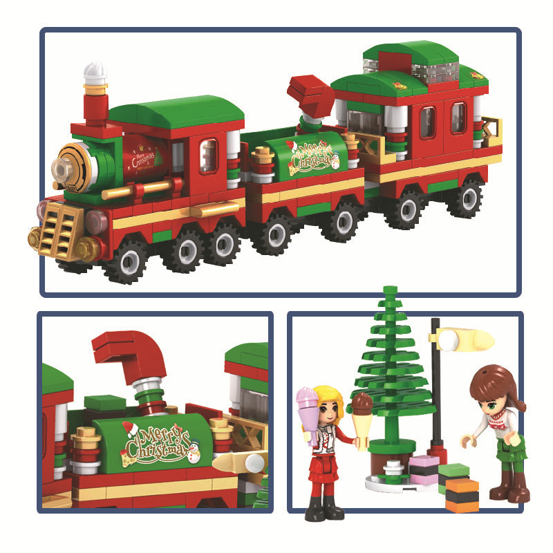 Tren de Navidad – Set de Bloques de Construcción